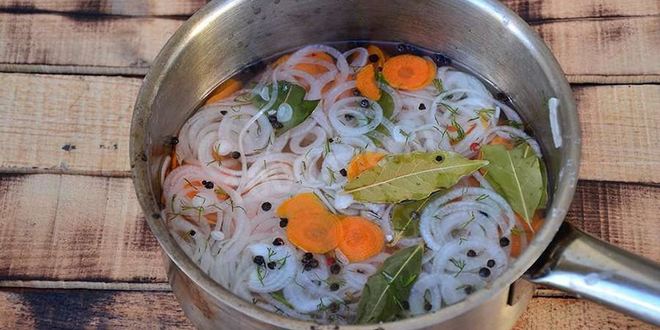 Рецепт горячего маринада для рыбы