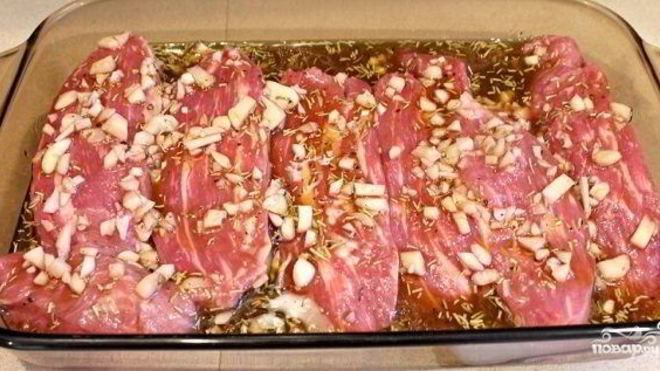 Рецепт Маринада для отбивных из говядины