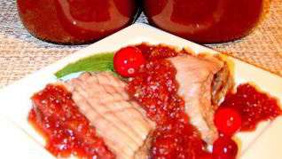 Рецепт Сливова-яблочного острый соус к мясу