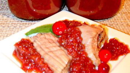 Рецепт Сливова-яблочного острый соус к мясу