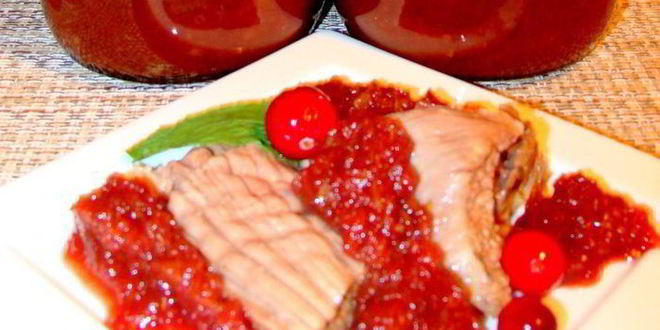 Рецепт сливова-яблочного острый соус к мясу