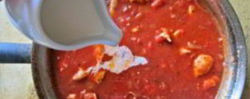 Шаг 6: соуса для пасты с курицей