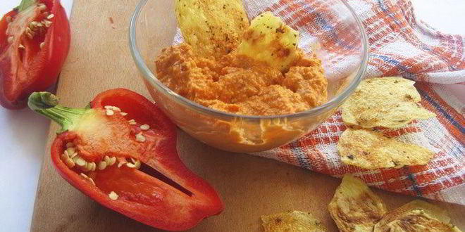 Рецепт соуса из запеченного перца и миндаля