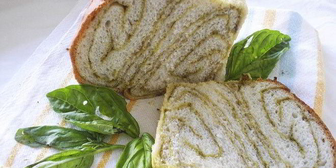 Рецепт хлеба с соусом песто