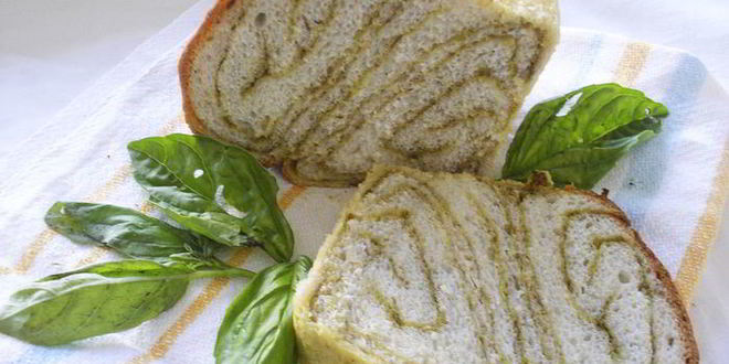 Рецепт хлеба с соусом песто