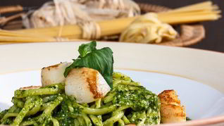 Рецепт Лингвиней с соусом песто