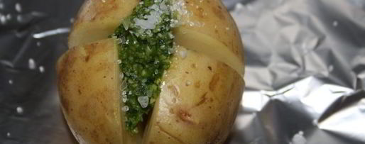 Шаг 1: печеного картофеля с соусом песто