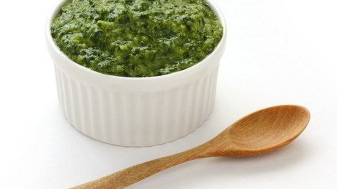 Рецепт Песто из черемши и петрушки с грецкими орехами