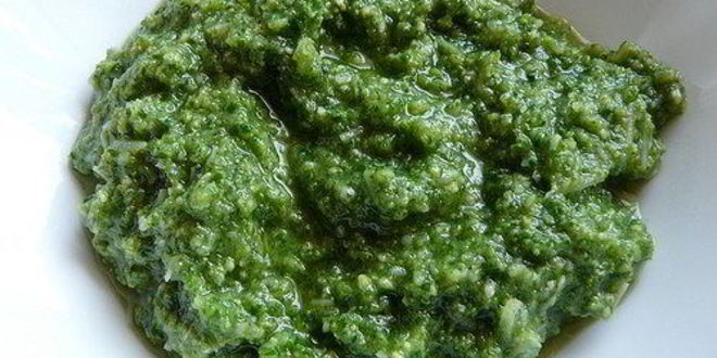 Рецепт песто из дикого чеснока с лимоном