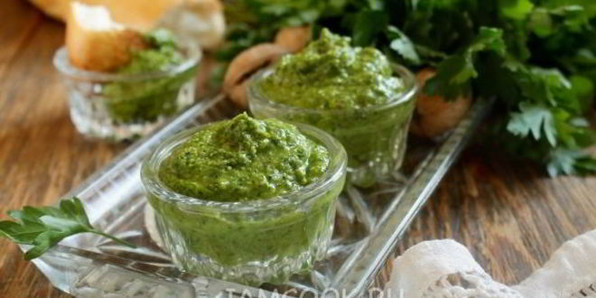Рецепт песто из петрушки