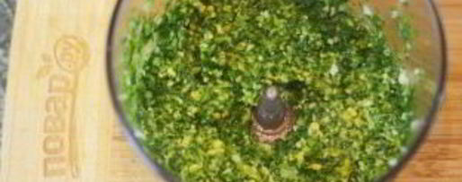 Шаг 3: сосисок-гриля с соусом песто из руколлы