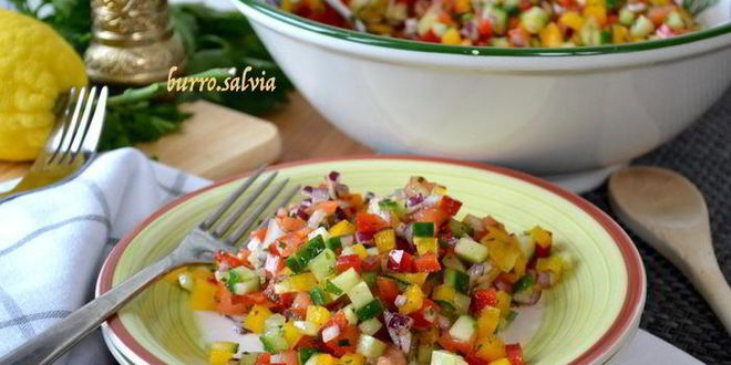 Рецепт израильского салата сальса