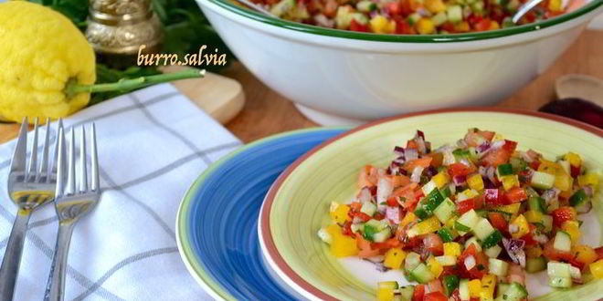 Рецепт израильского салата сальса