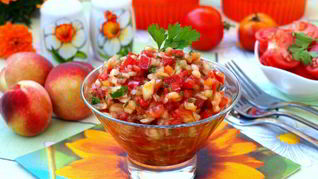 Рецепт Овощной сальсы с персиками