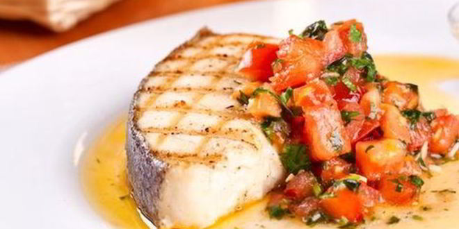 Рецепт палтуса с соусом сальса