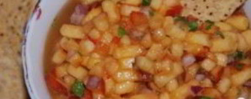 Шаг 3: персиковой сальсы с кинзой, мятой и имбирем