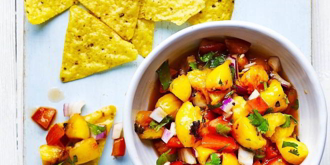 Рецепт сальсы из персиков на гриле