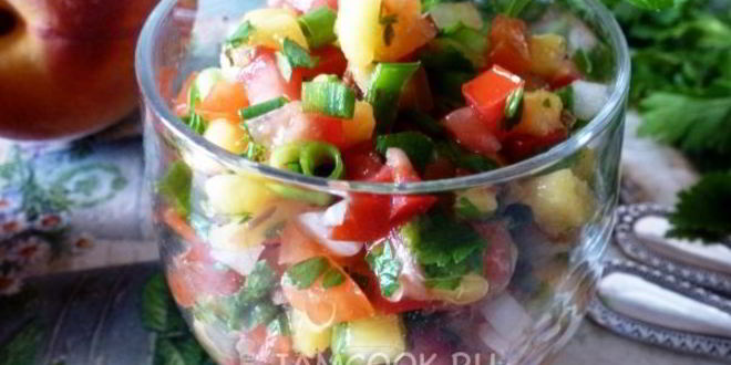 Рецепт сальсы с персиками