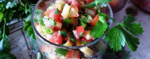 Шаг 6: сальсы с персиками