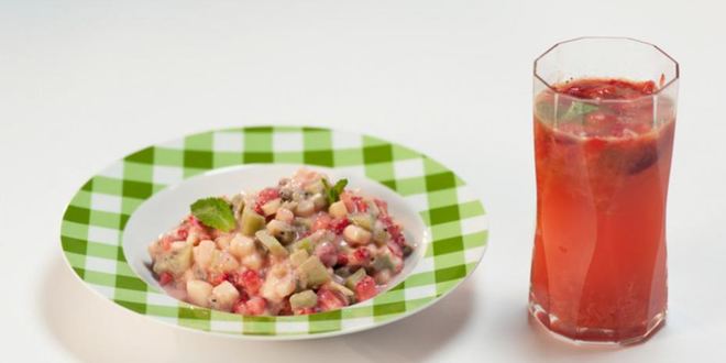 Рецепт тартара из клубники с йогуртом