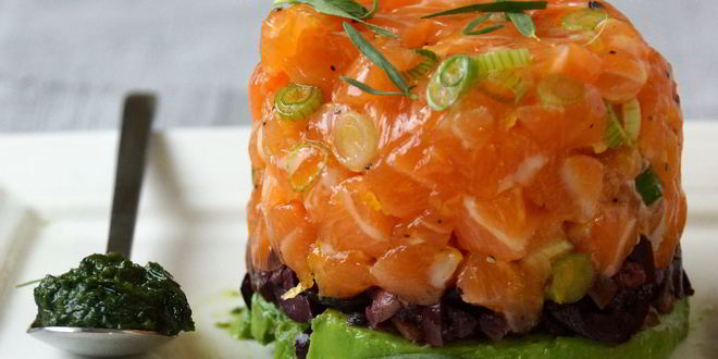 Рецепт тартара из лосося и авокадо