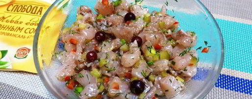 Шаг 8: тартара из муксуна с брусничным соусом