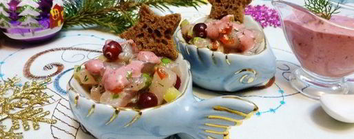 Шаг 9: тартара из муксуна с брусничным соусом