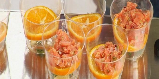 Рецепт тартара из семги на апельсине