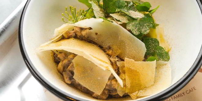 Рецепт тартара из шампиньонов с картофелем и кислицей