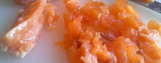 Шаг 4: тартара из слабосоленого лосося