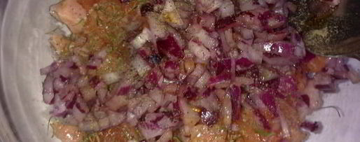 Шаг 6: тартара из слабосоленого лосося