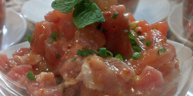 Рецепт тартара из тунца с арбузом