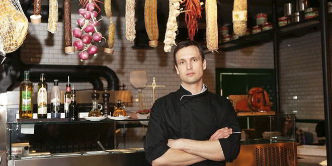 Рецепт тартара из тунца с кремом из печеного яблока