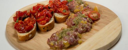 Шаг 4: тартара из утки с персиками