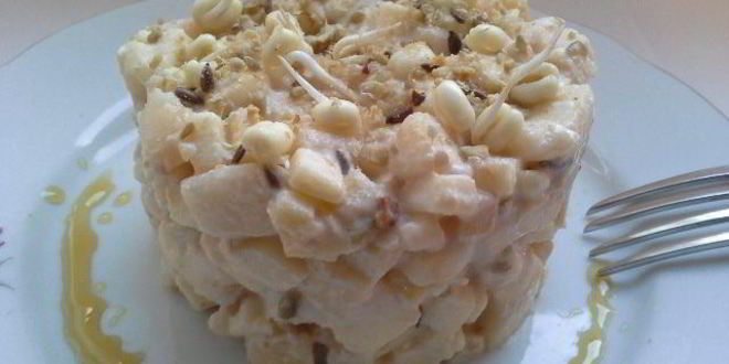 Рецепт тартара с грушей и яблоком