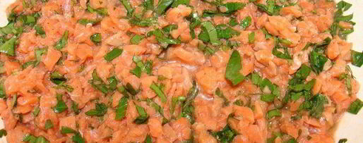 Шаг 2: теплого тартара ролл из семги