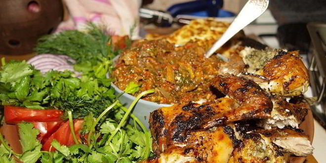 Рецепт цыпленка в ткемали