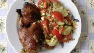 Рецепт Утки в соусе Ткемали с медом