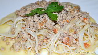 Рецепт Сырного соуса с фаршем к пасте