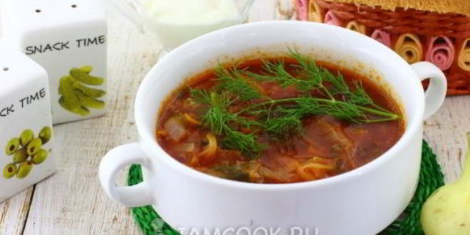 Рецепт борща из свежей капусты