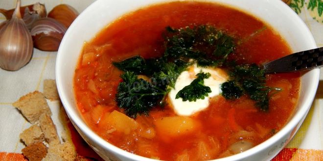 Рецепт борща классического с курицей