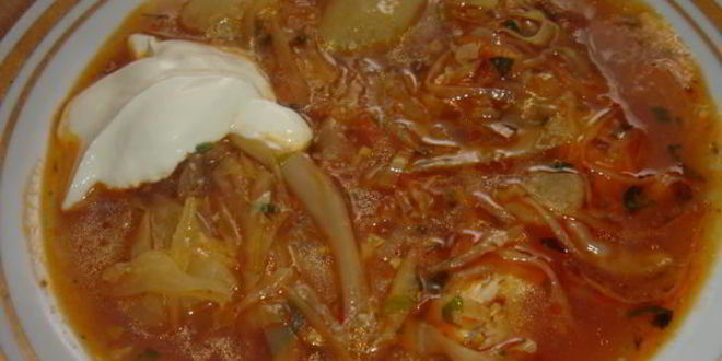 Рецепт борща на курином бульоне без свеклы