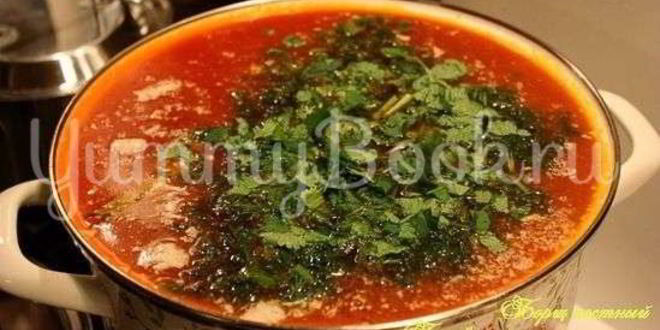 Рецепт борща постного