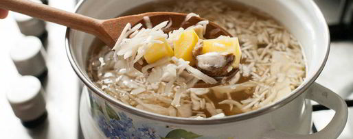 Шаг 4: борща с белыми грибами