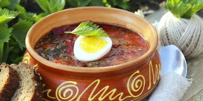 Рецепт борща с крапивой