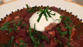 Рецепт Борща с курицей, говядиной и языком по-домашнему