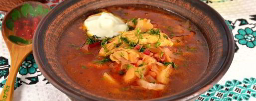 Шаг 7: борща с курицей и бочковыми помидорами