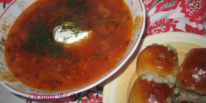 Рецепт борща с пампушками