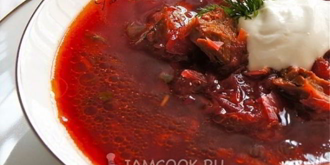 Рецепт борща с телятиной