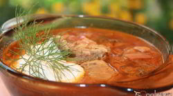 Рецепт Борща с виноградными листьями